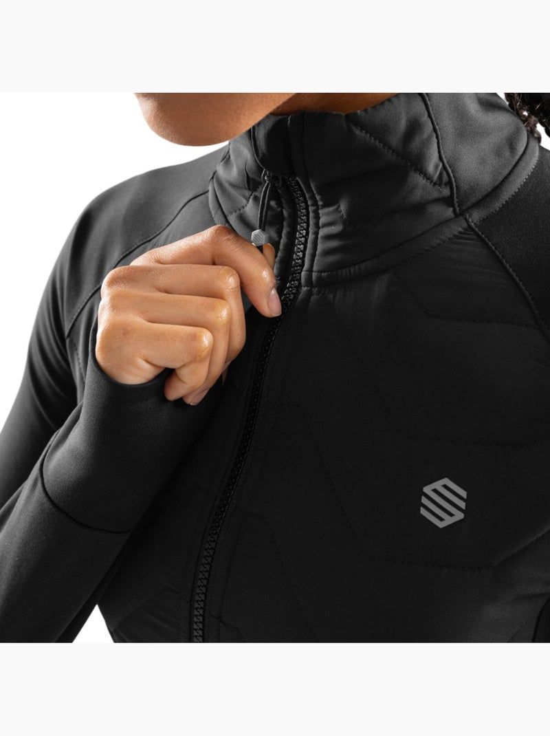 Veste fitness isolante légère femme fitness femme resolve Noir - Kiabi