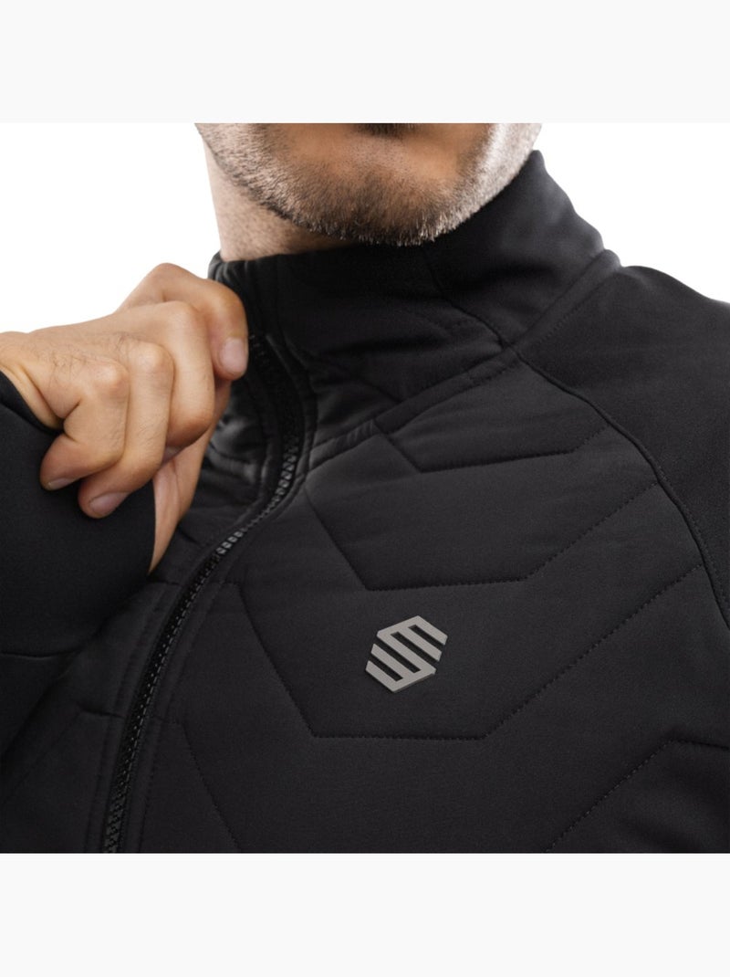 Veste fitness isolante légère homme fitness homme elevate Noir - Kiabi