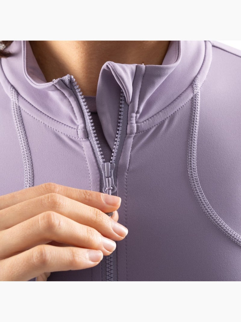 Veste fitness zippée ultralégère femme fitness femme nusa Violet - Kiabi