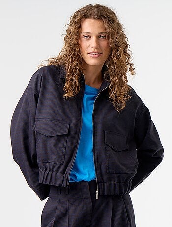 Veste fluide avec ouverture zippée