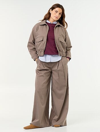 Veste fluide avec ouverture zippée