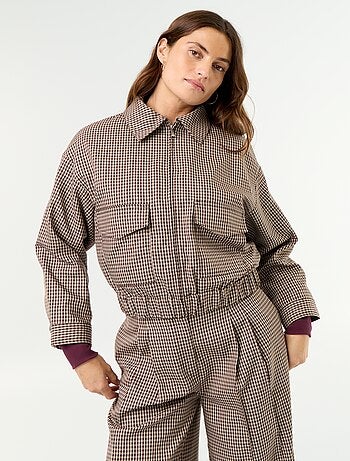 Veste fluide avec ouverture zippée