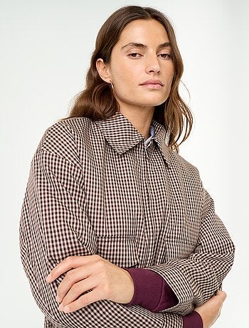 Veste fluide avec ouverture zippée