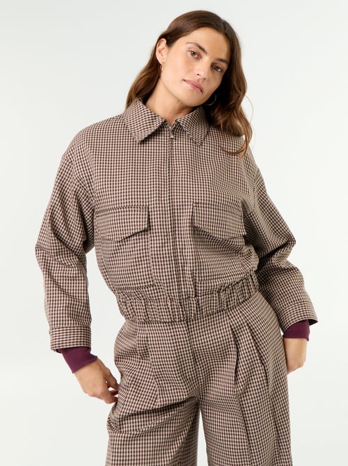 Veste fluide avec ouverture zippée - Kiabi