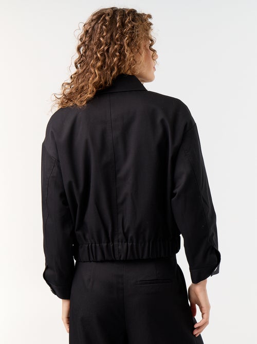 Veste fluide avec ouverture zippée - Kiabi