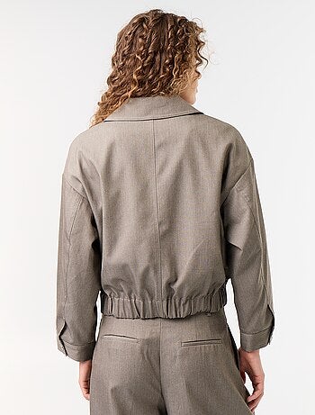 Veste fluide avec ouverture zippée