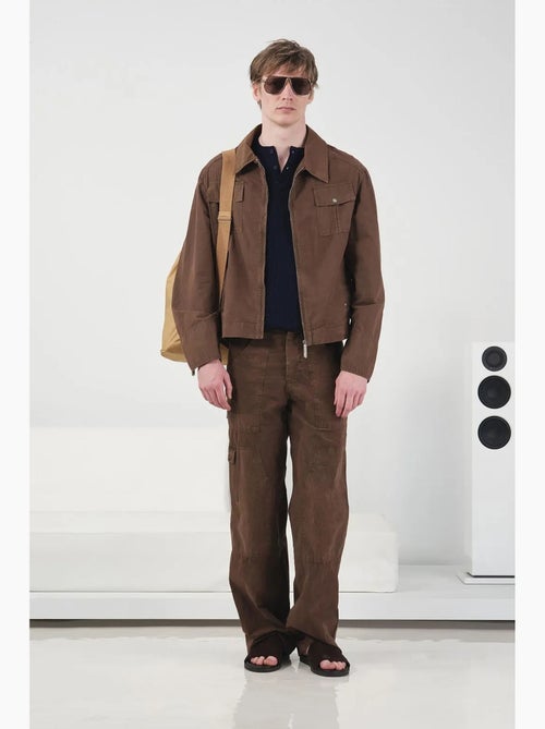 Veste gabardine coton poche giesto - Kiabi