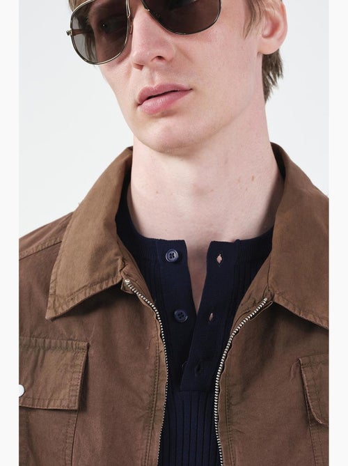 Veste gabardine coton poche giesto - Kiabi