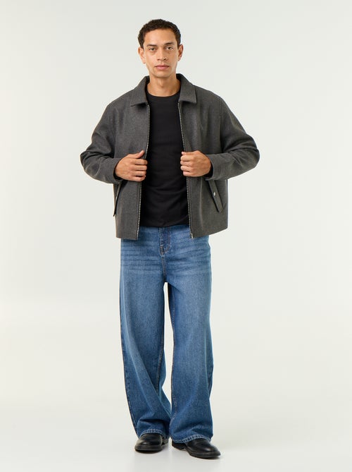 Veste imitation lainage col chemise - Kiabi Veste imitation lainage col chemise - Kiabi