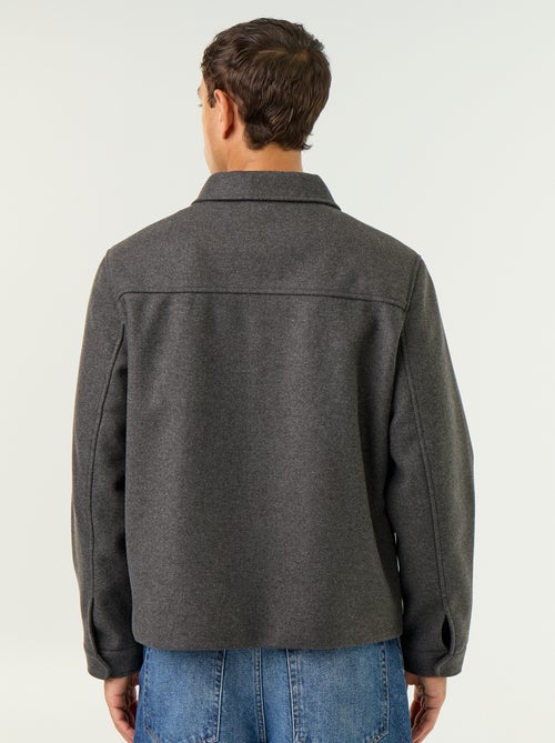 Veste imitation lainage col chemise - Kiabi Veste imitation lainage col chemise - Kiabi