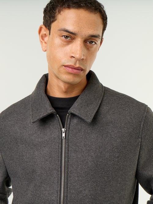 Veste imitation lainage col chemise - Kiabi Veste imitation lainage col chemise - Kiabi