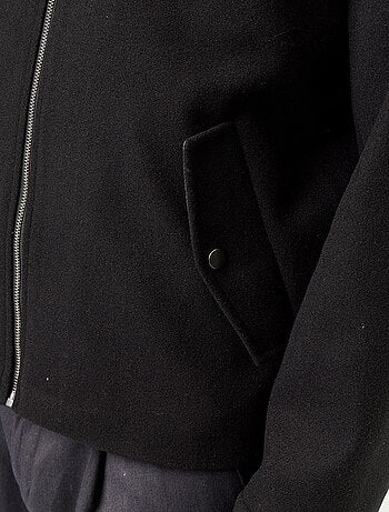 Veste imitation lainage col chemise