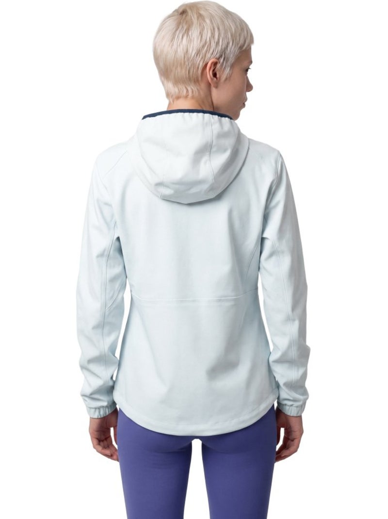 Veste imperméable à capuche trail running femme femme leadville-w Bleu - Kiabi