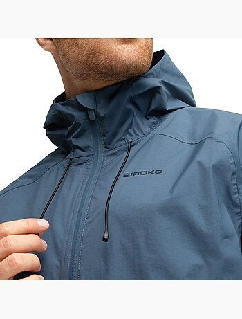 Veste imperméable cyclotourisme homme cyclisme homme uncharted indigo