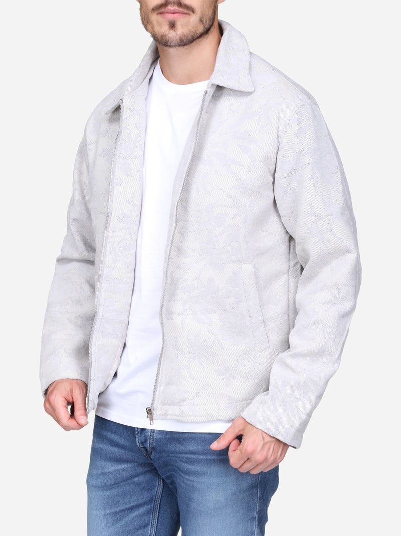 Veste Jacquard Blanc - Kiabi