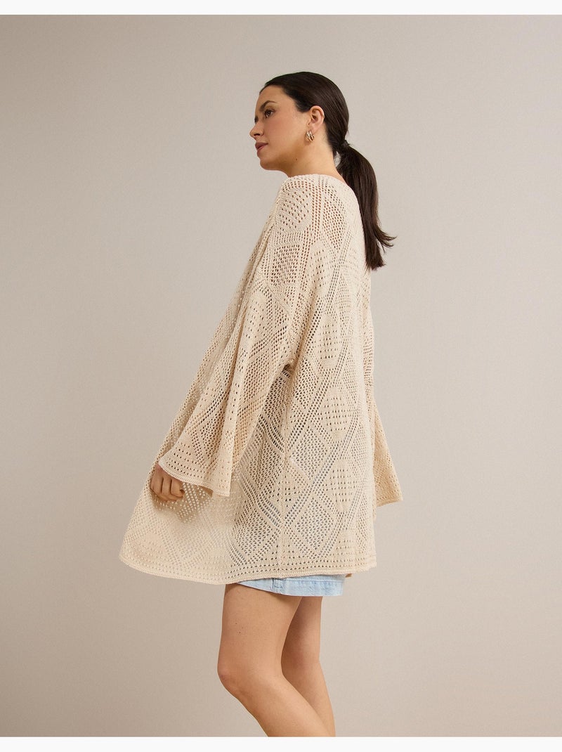 Veste kimono, mo fashion Beige - Kiabi