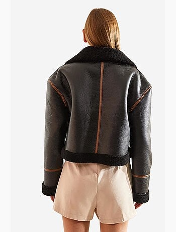 Veste laminée avec col ceinturé lucci