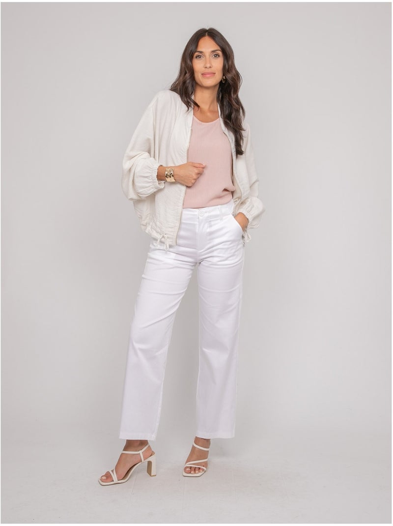 Veste légère zipée uleo Ecru - Kiabi