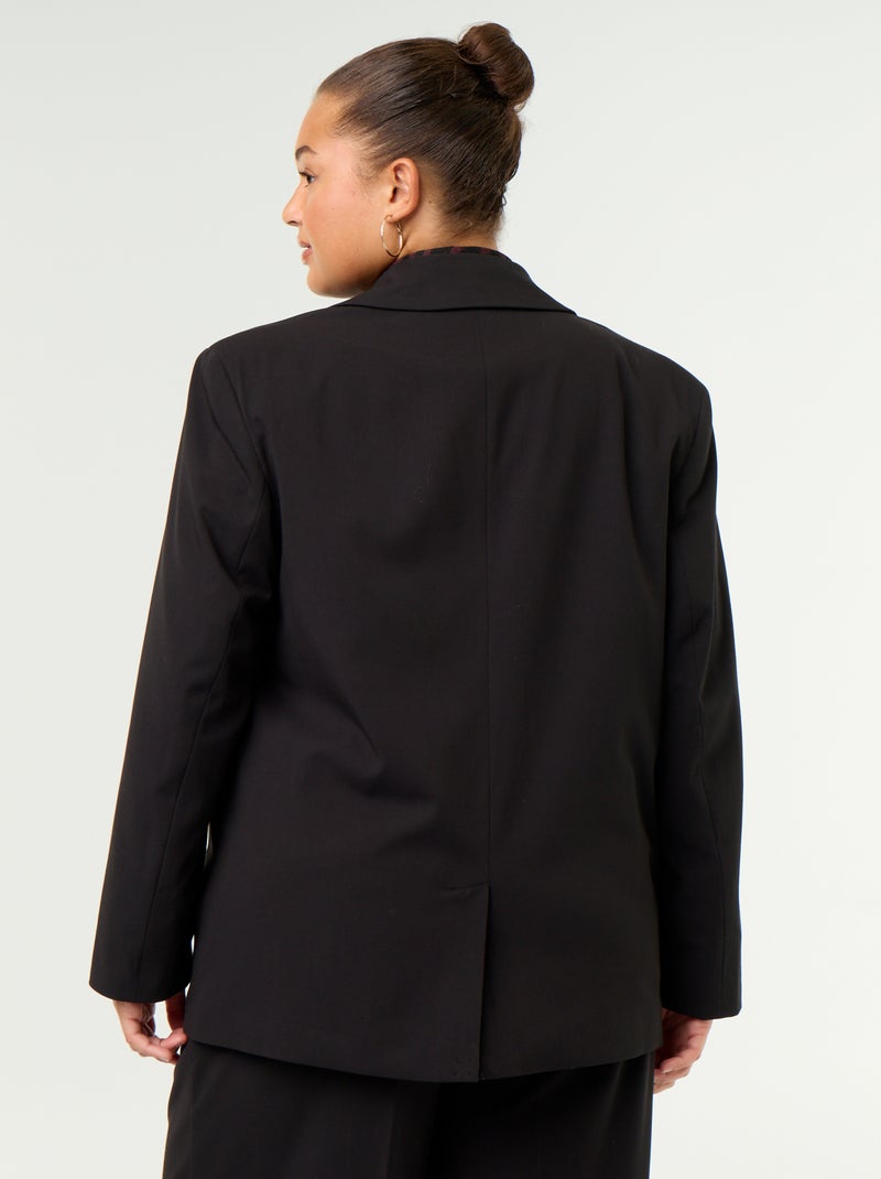 Veste longue de tailleur Noir - Kiabi