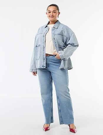 Veste longue en jean