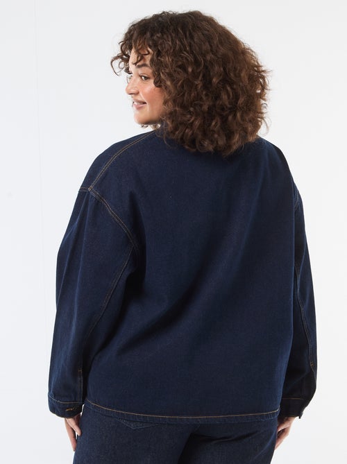 Veste longue en jean - Kiabi