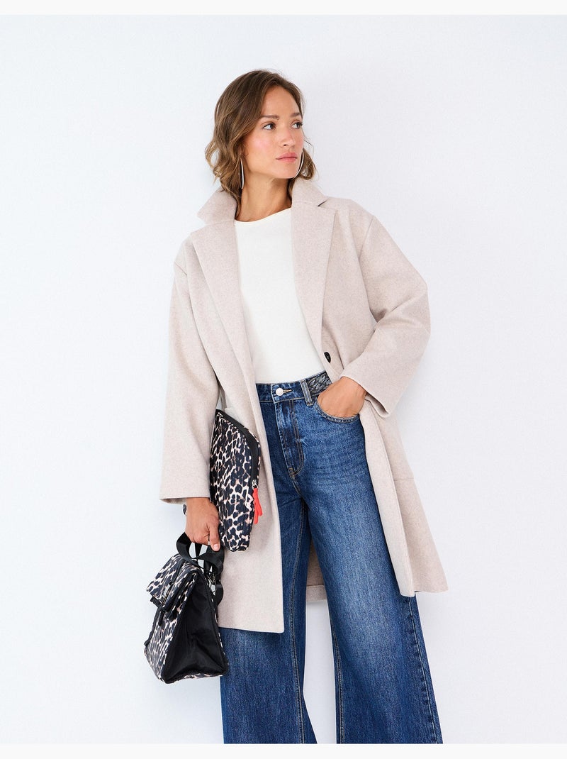 Veste longue, mo fashion Beige - Kiabi