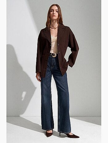 Veste longue oversize ceinturée dilvin