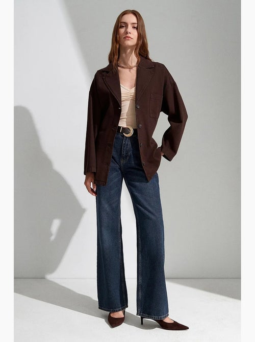 Veste longue oversize ceinturée dilvin - Kiabi Veste longue oversize ceinturée dilvin - Kiabi