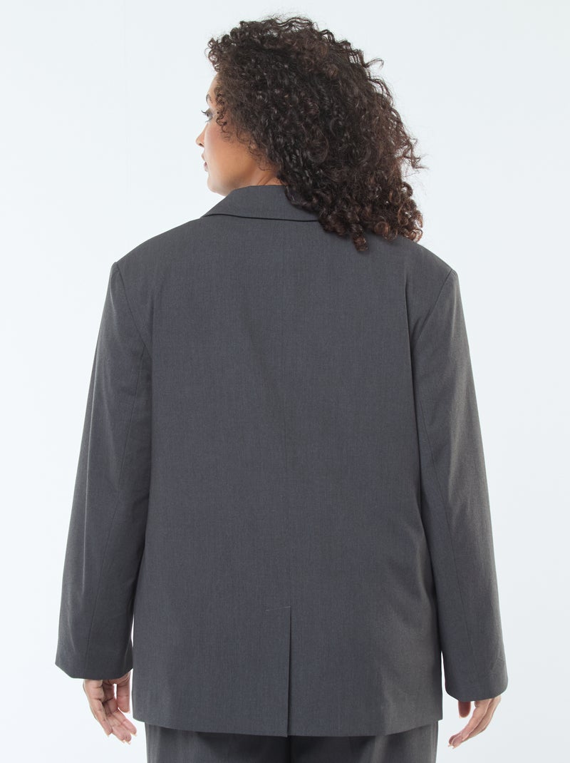 Veste longue oversize Gris - Kiabi