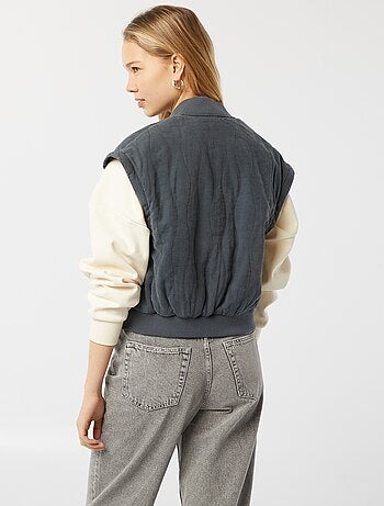 Veste matelassée 2 en 1 avec manches amovibles