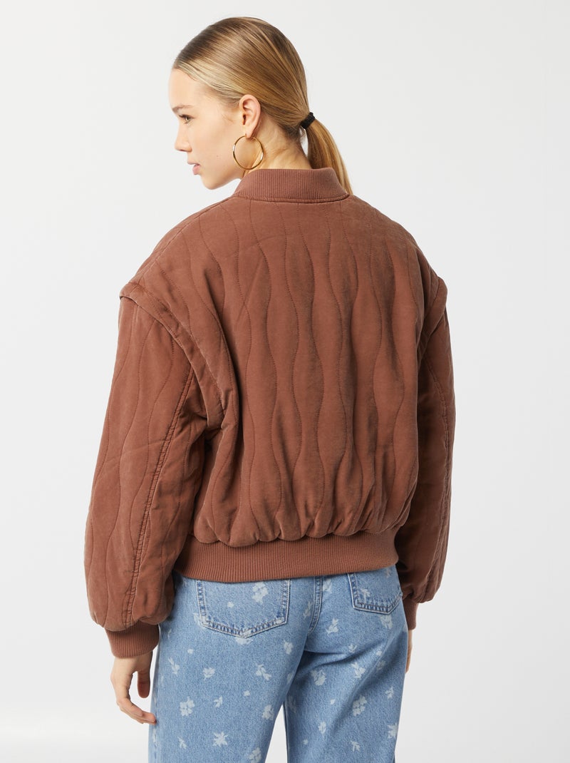 Veste matelassée 2 en 1 avec manches amovibles ROUGE - Kiabi