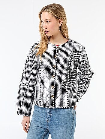 Veste matelassée à carreaux