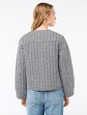 Veste matelassée à carreaux