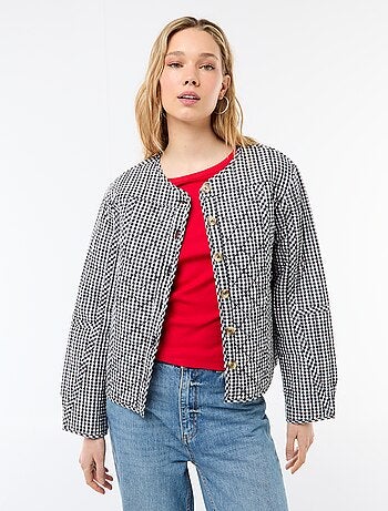 Veste matelassée à carreaux