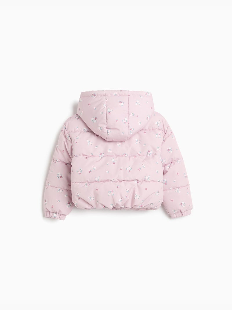 Veste matelassée à fleurs, mo fashion Rose - Kiabi