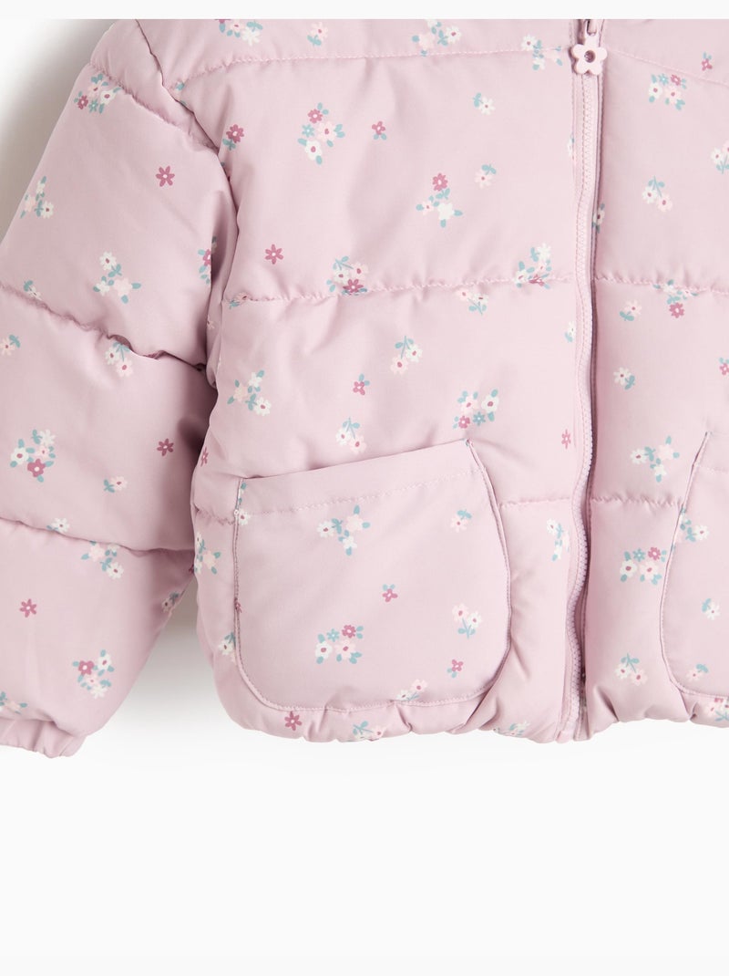 Veste matelassée à fleurs, mo fashion Rose - Kiabi