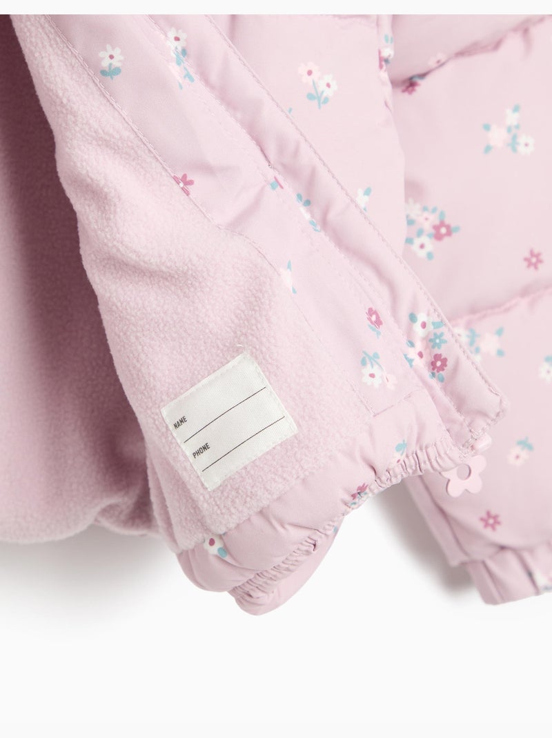 Veste matelassée à fleurs, mo fashion Rose - Kiabi
