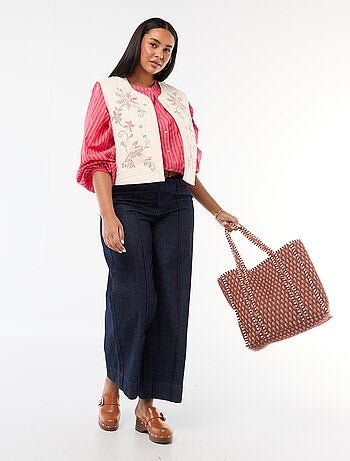 Veste matelassée avec broderies