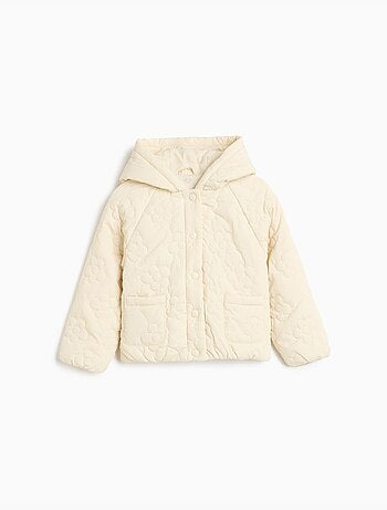 Veste matelassée avec des fleurs, mo fashion