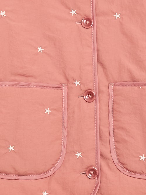 Veste matelassée avec motif brodé - Kiabi