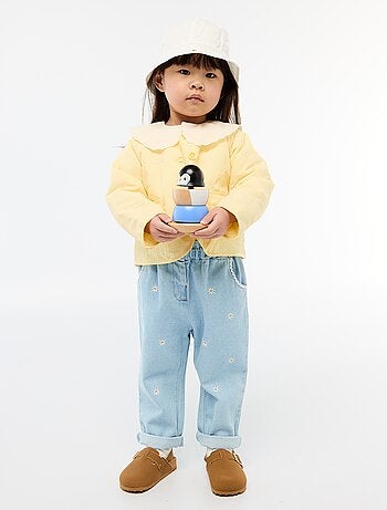 Veste matelassée col rond en tissu déperlant