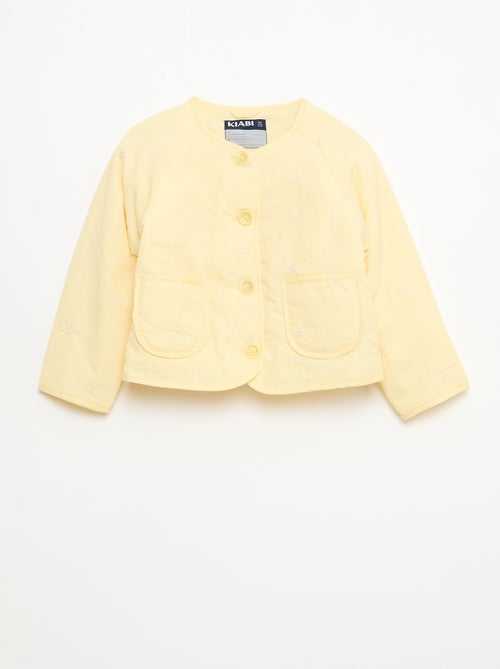 Veste matelassée col rond en tissu déperlant - Kiabi