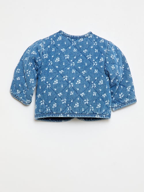 Veste matelassée en denim avec ouverture à pressions - Kiabi