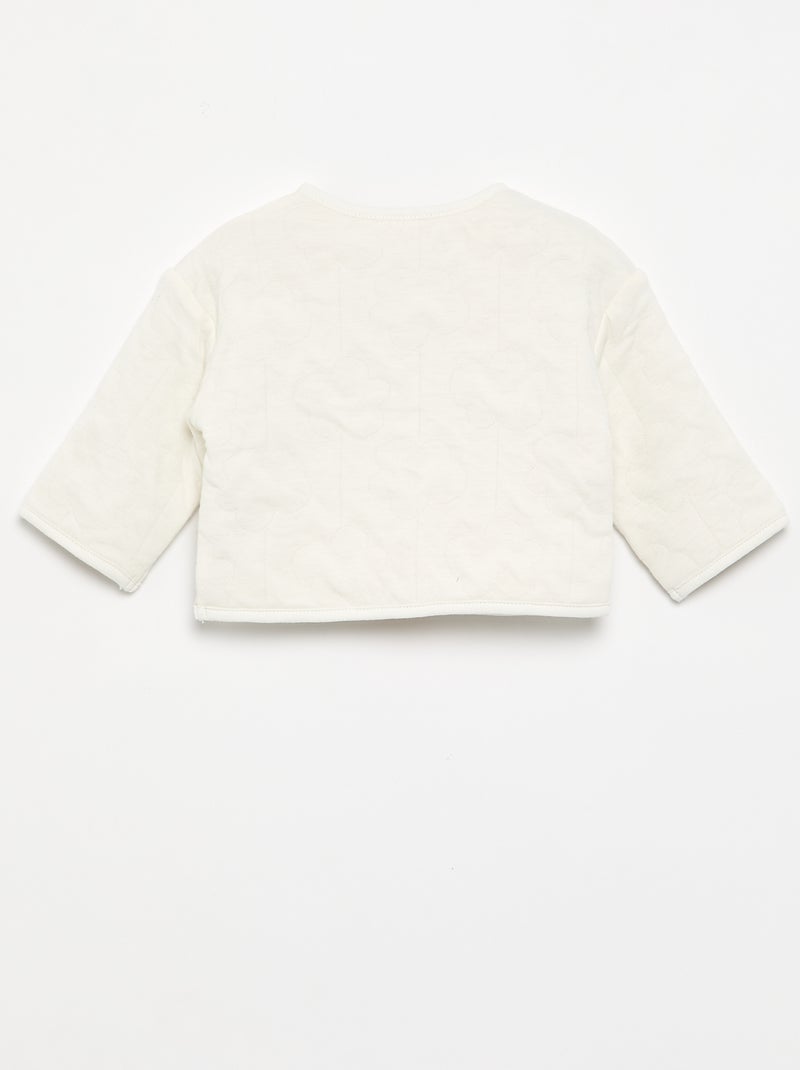 Veste matelassée et pressionnée réversible Blanc - Kiabi