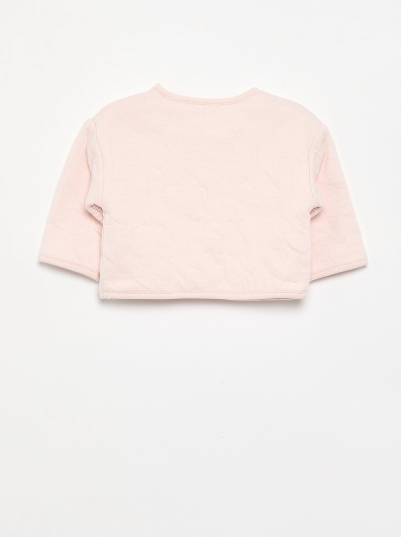 Veste matelassée et pressionnée réversible Rose - Kiabi