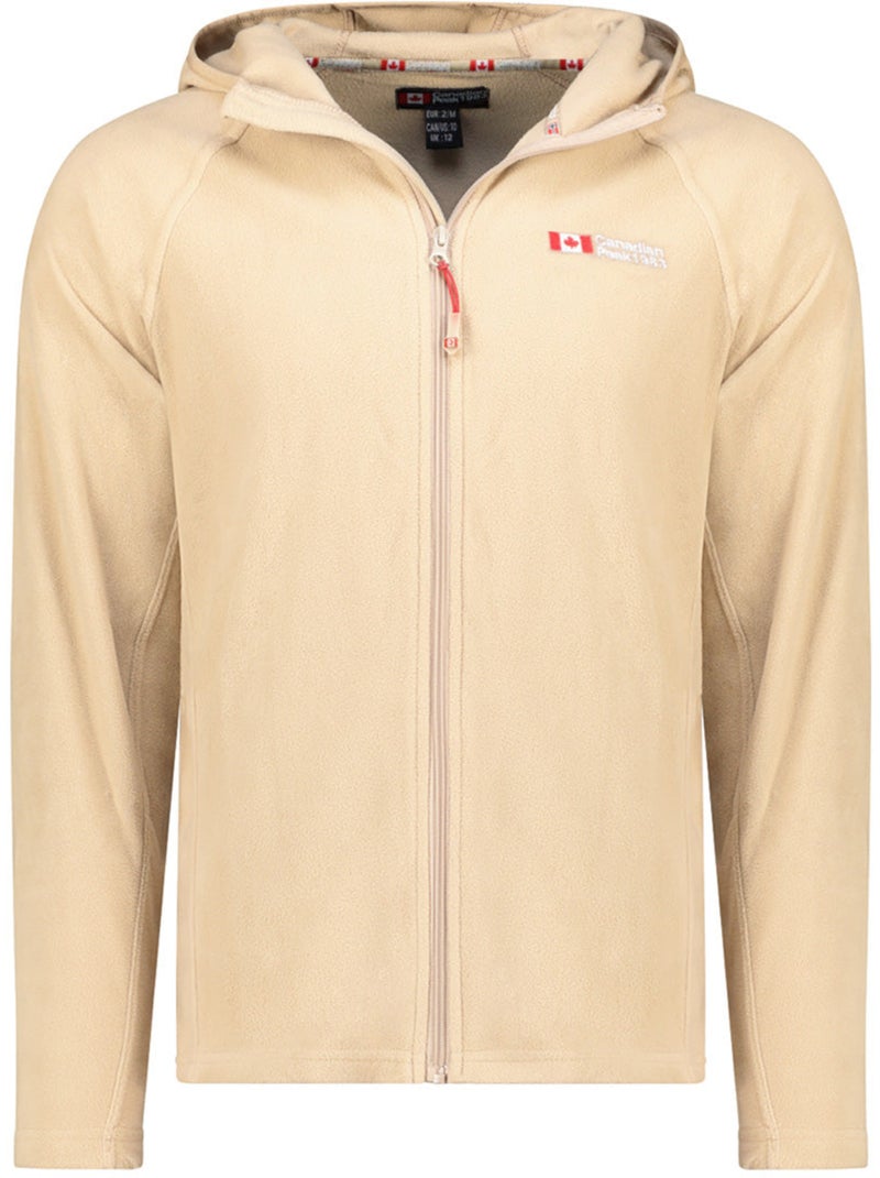 Veste micro-polaire à capuche tugoodeak – canadian peak Beige - Kiabi