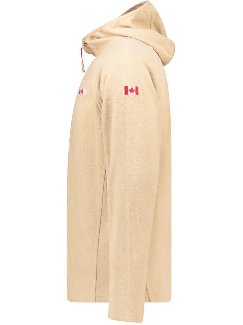 Veste micro-polaire à capuche tugoodeak – canadian peak Beige - Kiabi