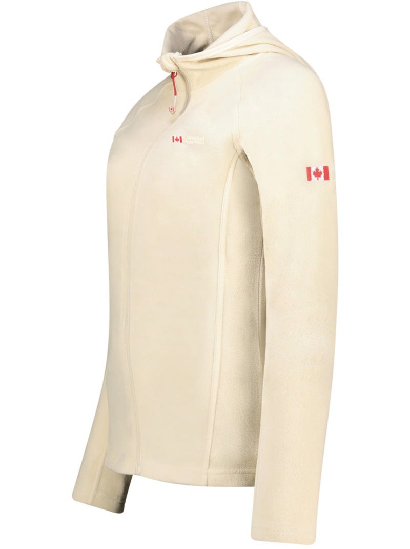 Veste micro-polaire à capuche tugoodeak – canadian peak Blanc cassé - Kiabi