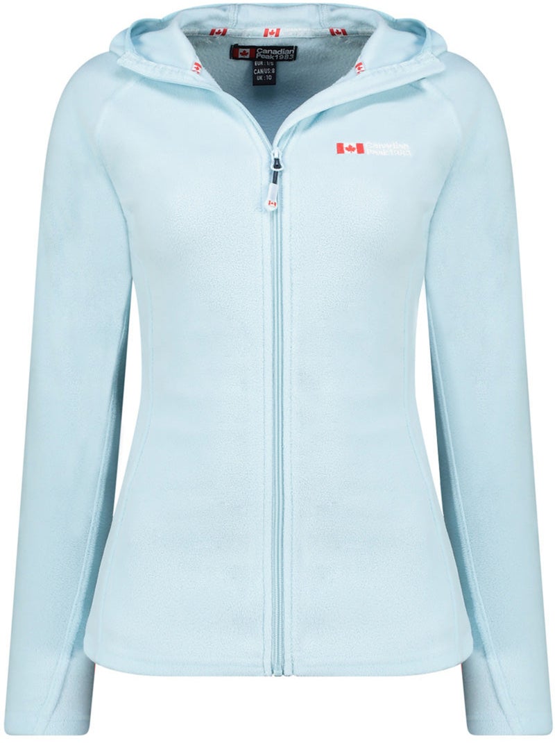 Veste micro-polaire à capuche tugoodeak – canadian peak Bleu ciel - Kiabi