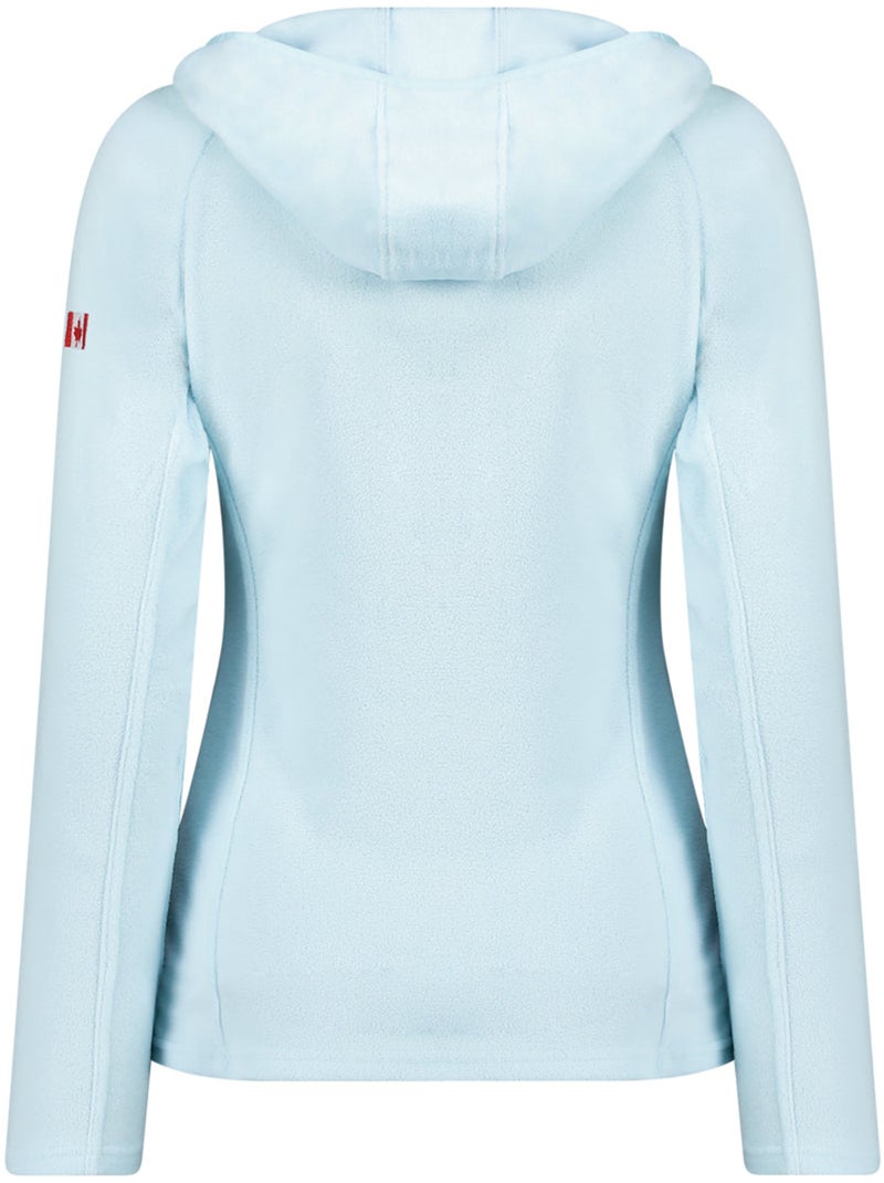 Veste micro-polaire à capuche tugoodeak – canadian peak Bleu ciel - Kiabi